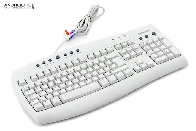 Teclado de ordenador microsoft color blanco segunda mano