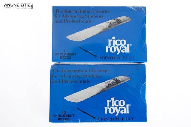 Cañas rico royal french file cut para clarinete