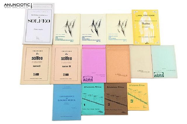 Lote de 15 libros de solfeo