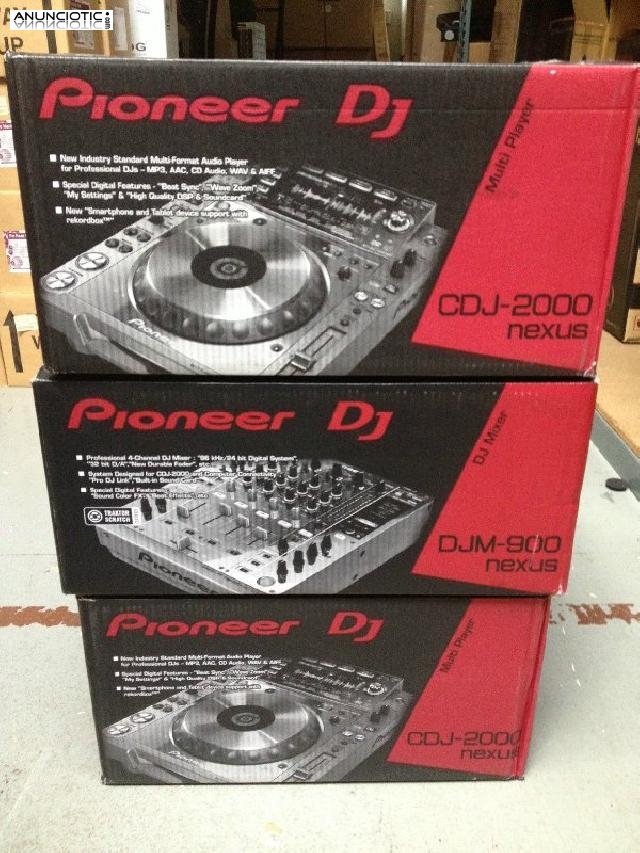 Pioneer 2 CDJ-2000 Nexus, 1 DJM-900 Nexus, HDJ-2000