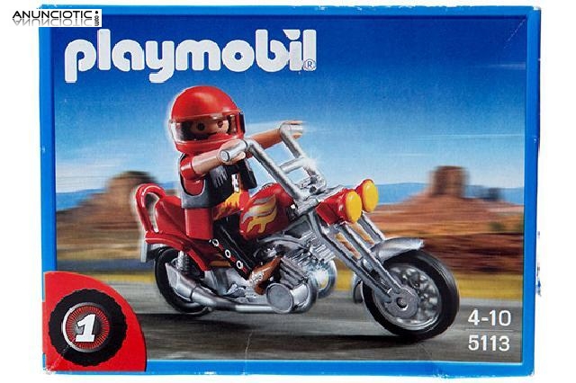 Muñeco playmobil motero