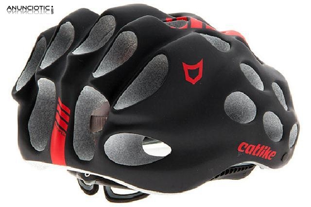 Casco ciclismo catlike color rojo y negro talla l