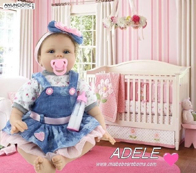 Muñeca reborn 55 cm y vinilo siliconado: adele