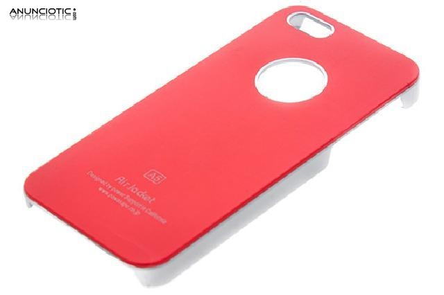 Carcasa roja metalizada para iphone 5.