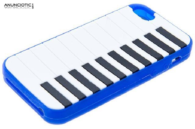 Funda de piano , azul, para iphone 5