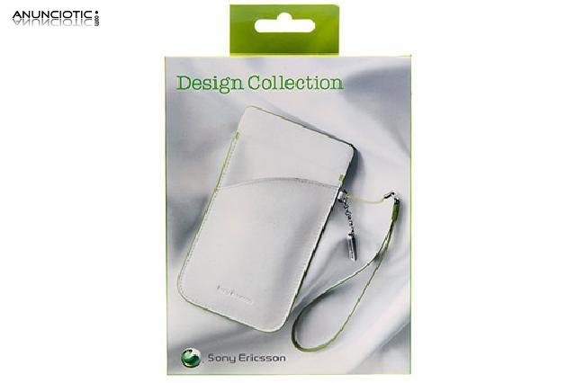 Sony ericsson idc-21 funda piel blanca