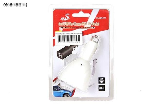 Cargador usb dual mechero