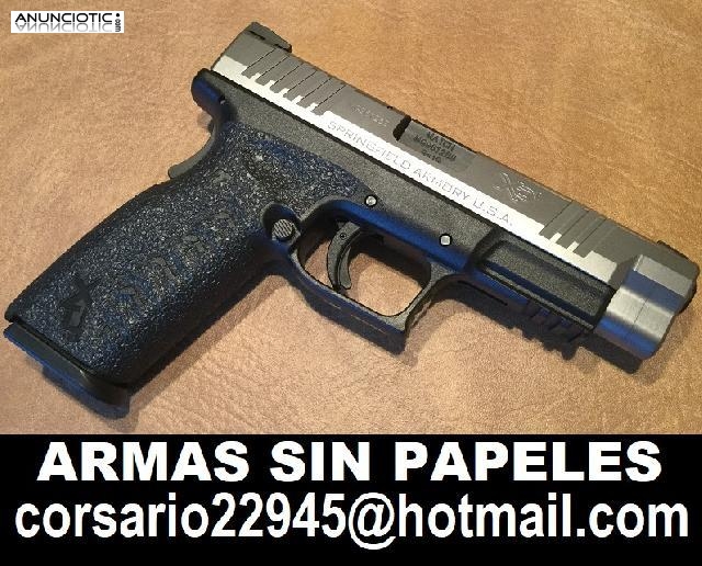 Vendo armas reales sin papeles  corsario22945@hotmail.com