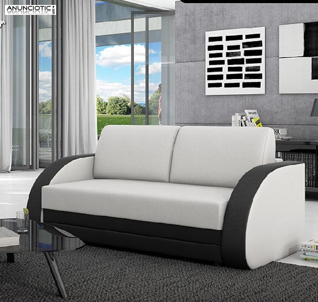 Nasel sofá cama en color blanco con negro