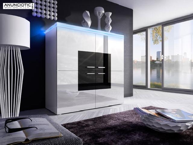 MUEBLE AUXILIAR CUADRADO LED