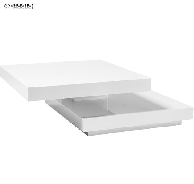 Mesa de centro 75 x 45 cm. blanca mod. blanes