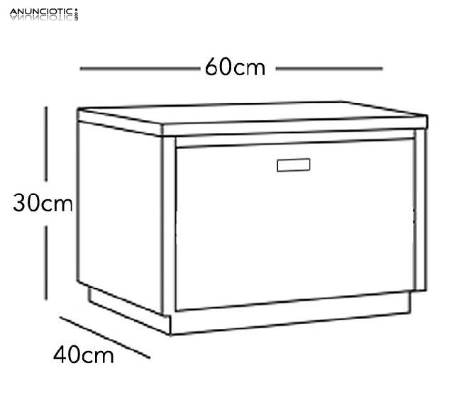 Mesita con led modelo levante