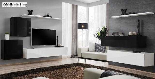 Mueble tv modelo berit h120 negro