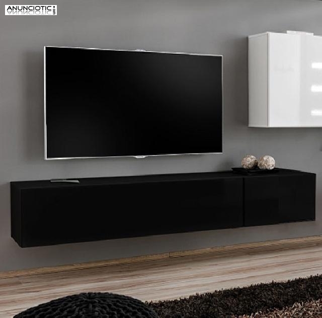 Mueble tv modelo berit h180 negro