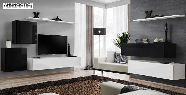 Mueble tv modelo berit h180 negro