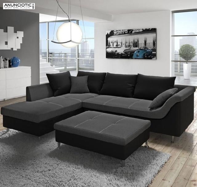 Sofá negro/gris mueblesbonitos com