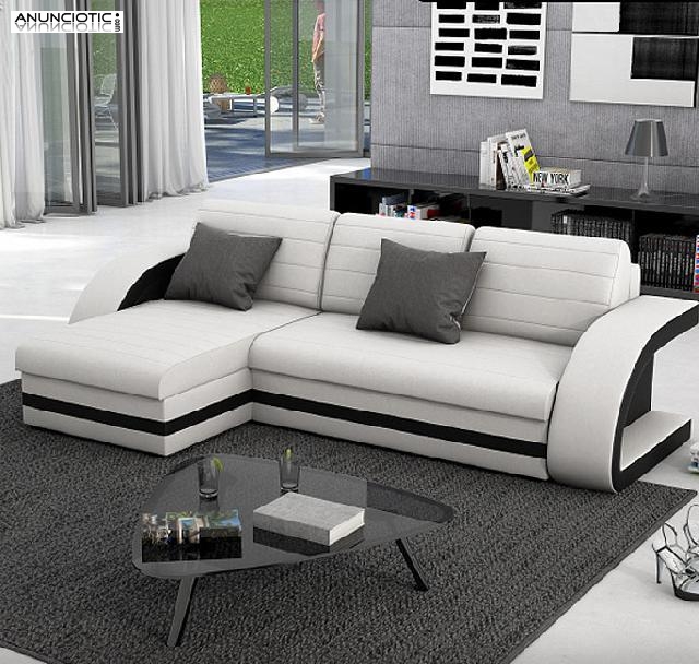 Cama-sofá con chaise longue universal en 2 colores