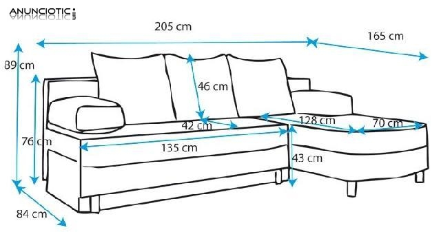 Sofá cama modelo Alys color Ref 3058