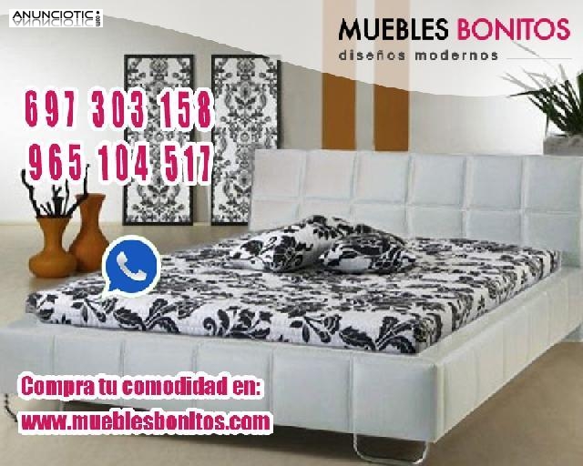 Cama Matrimonial color blanco