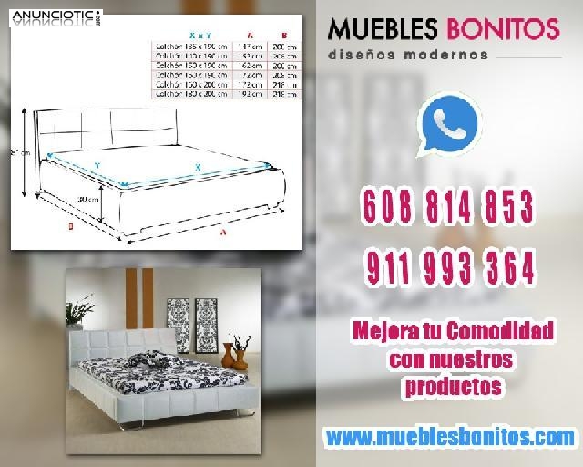 Cama Matrimonial color blanco