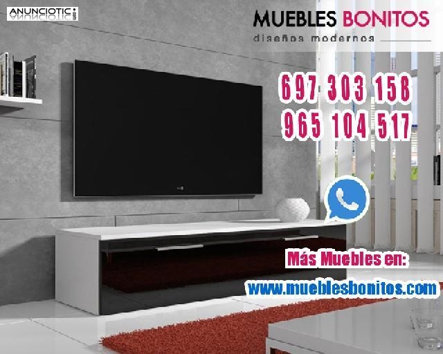 Mueble de TV, en blanco y negro