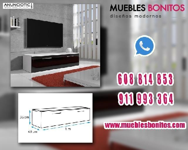 Mueble de TV, en blanco y negro