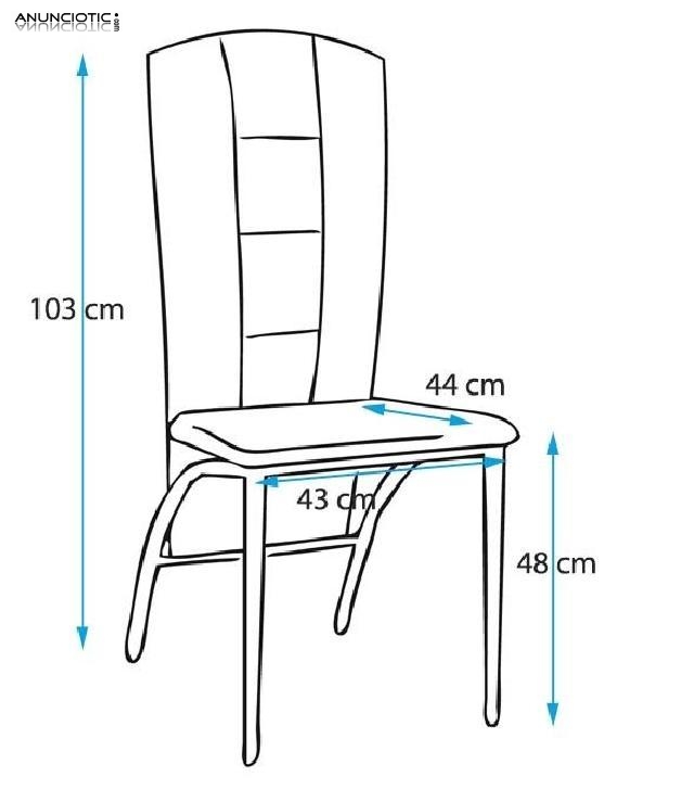 Silla de comedor Cumbal color marrón