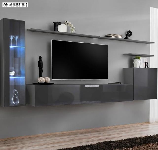 Mueble TV modelo Berit 180x30 en gris