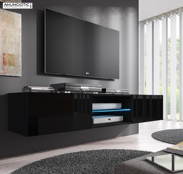 Mueble TV modelo Tibi 160cm en negro