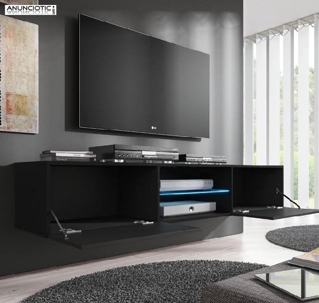 Mueble TV modelo Tibi 160cm en negro