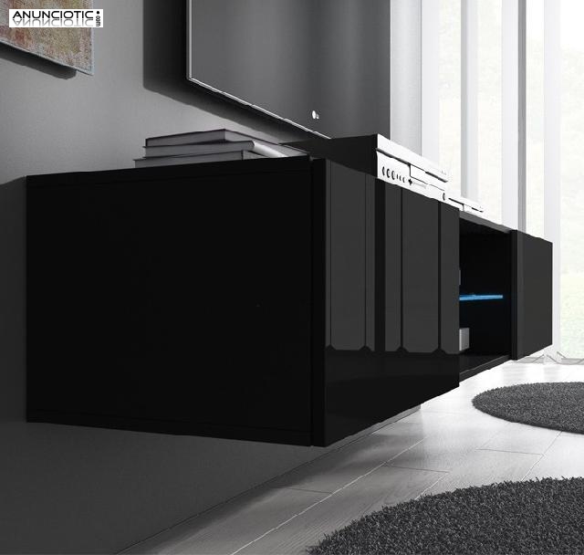 Mueble TV modelo Tibi 160cm en negro