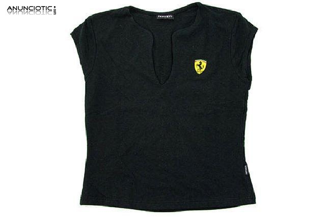 Camiseta ferrari mujer color rojo talla 2