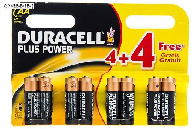 Pilas aa/lr6 duracell plus power 4+4