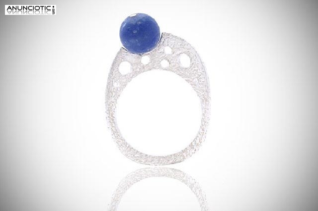 Anillo cuarzo azul