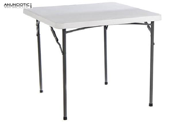 Mesa plegable cuadrada de 86 cm de lado