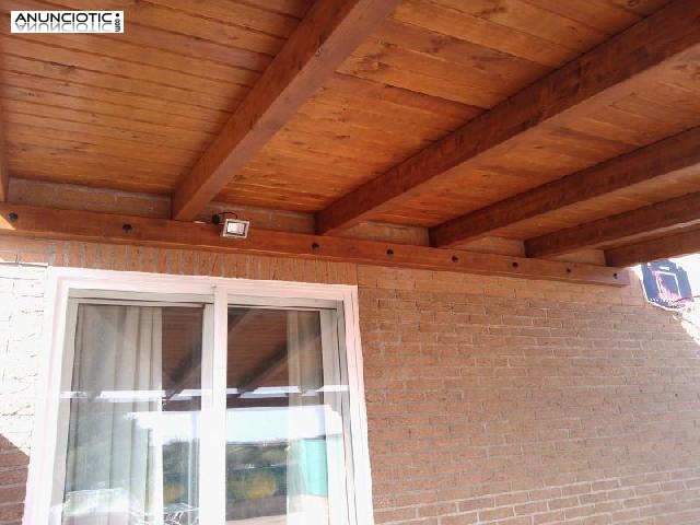 Porche de madera 400 x 400 cm