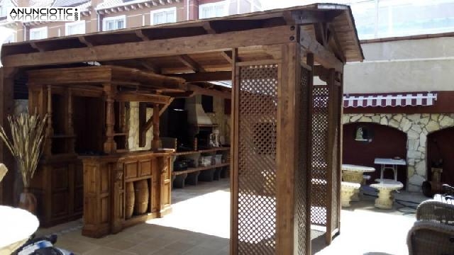 Pergolas, porches, estructuras de madera