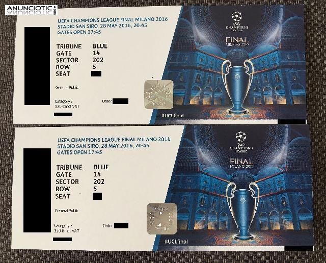 UEFA Champions League entradas para la final- mejores lugares!