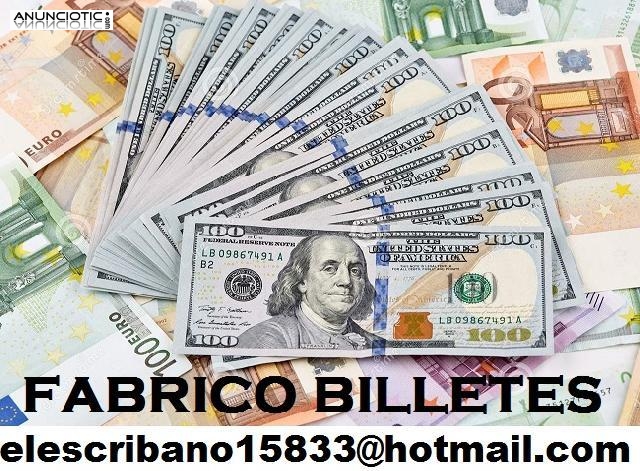 Vendo billetes falsos  elescribano15833@hotmail.com