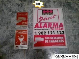 vendo placas disuasorias de alarma