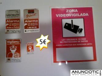 vendo placas disuasorias de alarma