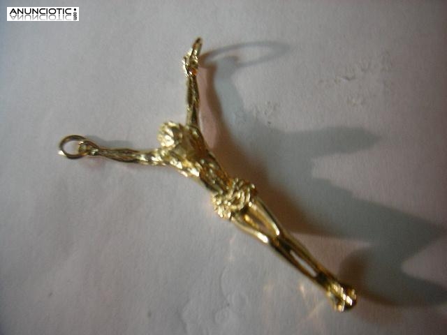 CRISTO de Dali en oro y plata