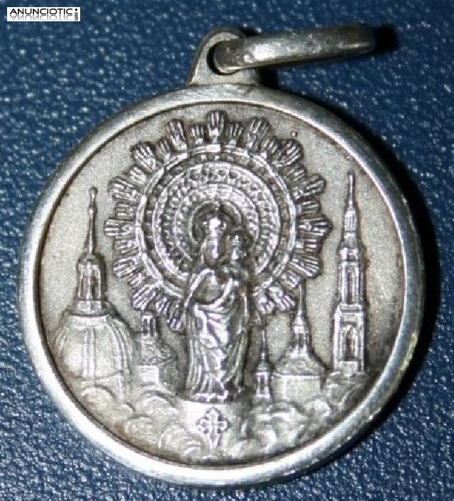 Medallas virgen pilar en oro y plata