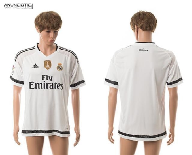 2015-16 camisetas de Real madrid blanco tailandes