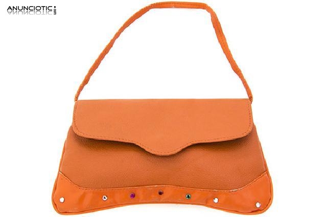 Bolso de mano color naranja