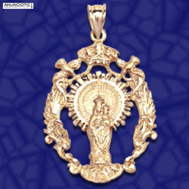 Medallas virgen pilar en oro y plata