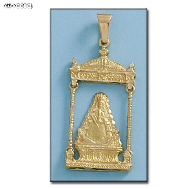 Medallas virgen rocio en oro y plata