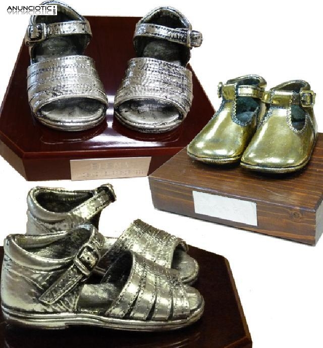 Zapatitos de bebe bañados en oro plata bronce, etc. 