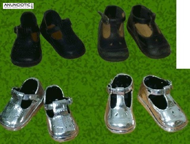 Zapatitos de bebe bañados en oro plata bronce, etc. 