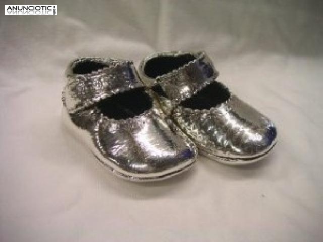 Zapatitos de bebe bañados en oro plata bronce, etc. 